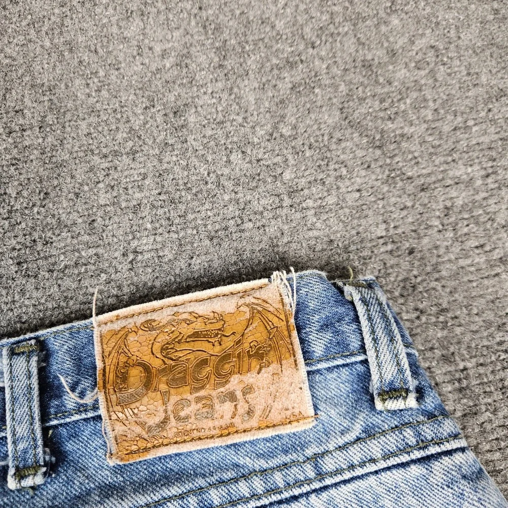 Draggin Jeans Kevlar Lined Motorcycle Riding Pants Light Wash Denim Mens 42x30